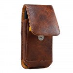 Wholesale iPhone 7 size Vertical Credit Card 360 Belt Clip Pouch (Brown)